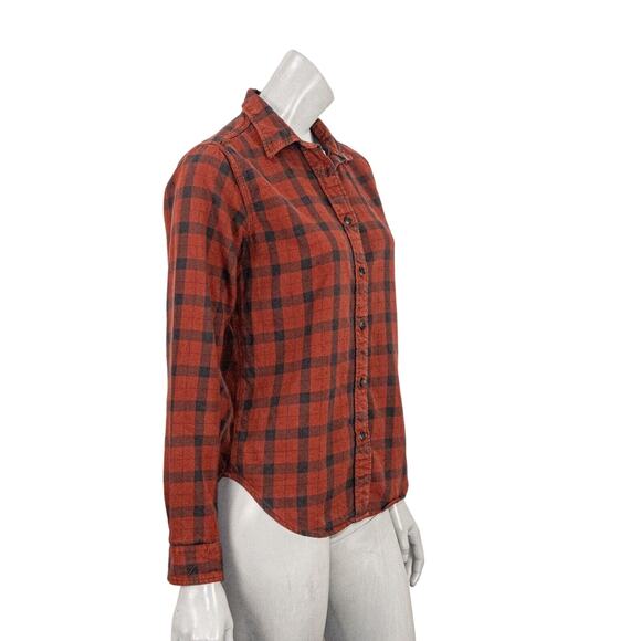 CC Filson Co Women's Button up alaskan Shirt in Brick Red Plaid Size Small - Picture 3 of 8